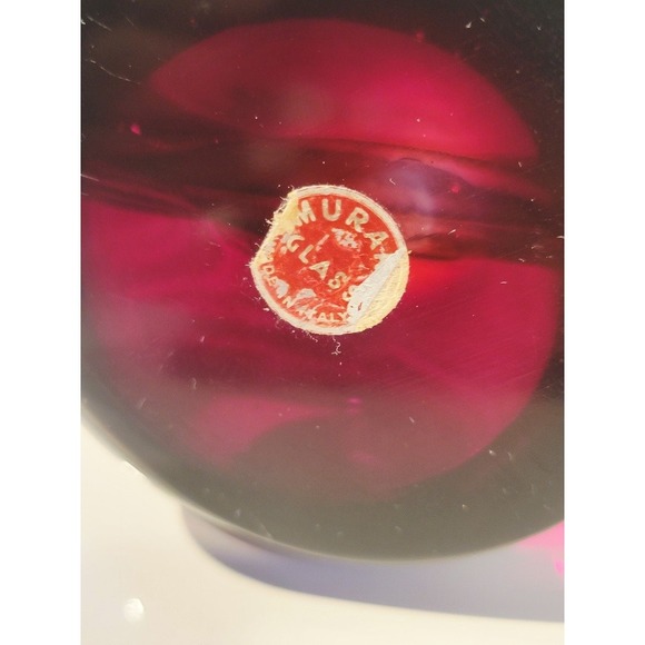 Vtg Murano Sommerso Italian Art Glass Duck Bird Sculpture Purple Blue Figurine - Picture 10 of 12